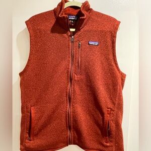 Patagonia better sweater red zip up vest